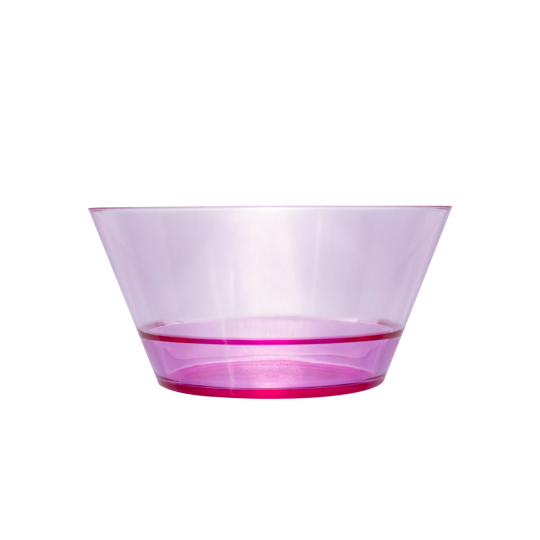 Plato Hondo Transparente Rosa 15 cm