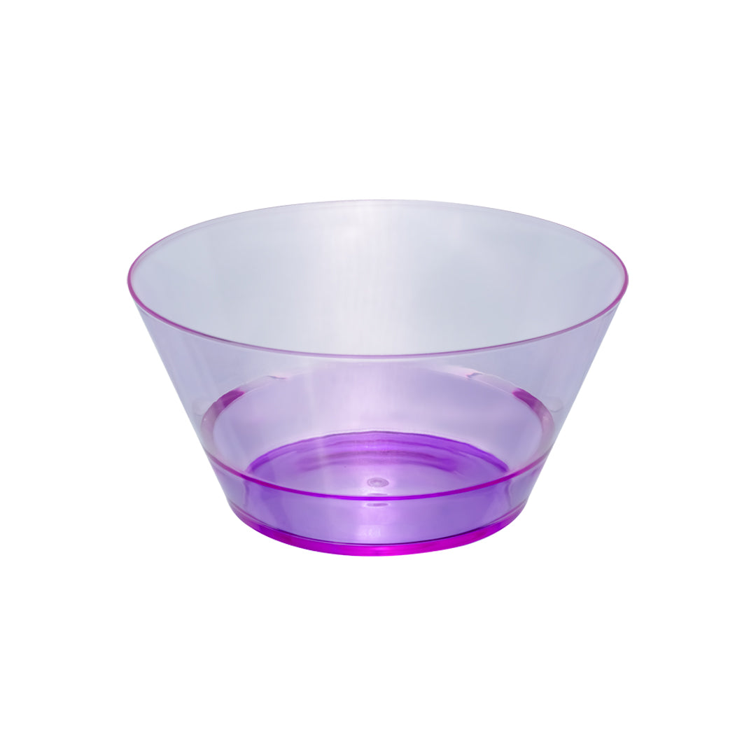 Plato Hondo Transparente Morado 15 cm