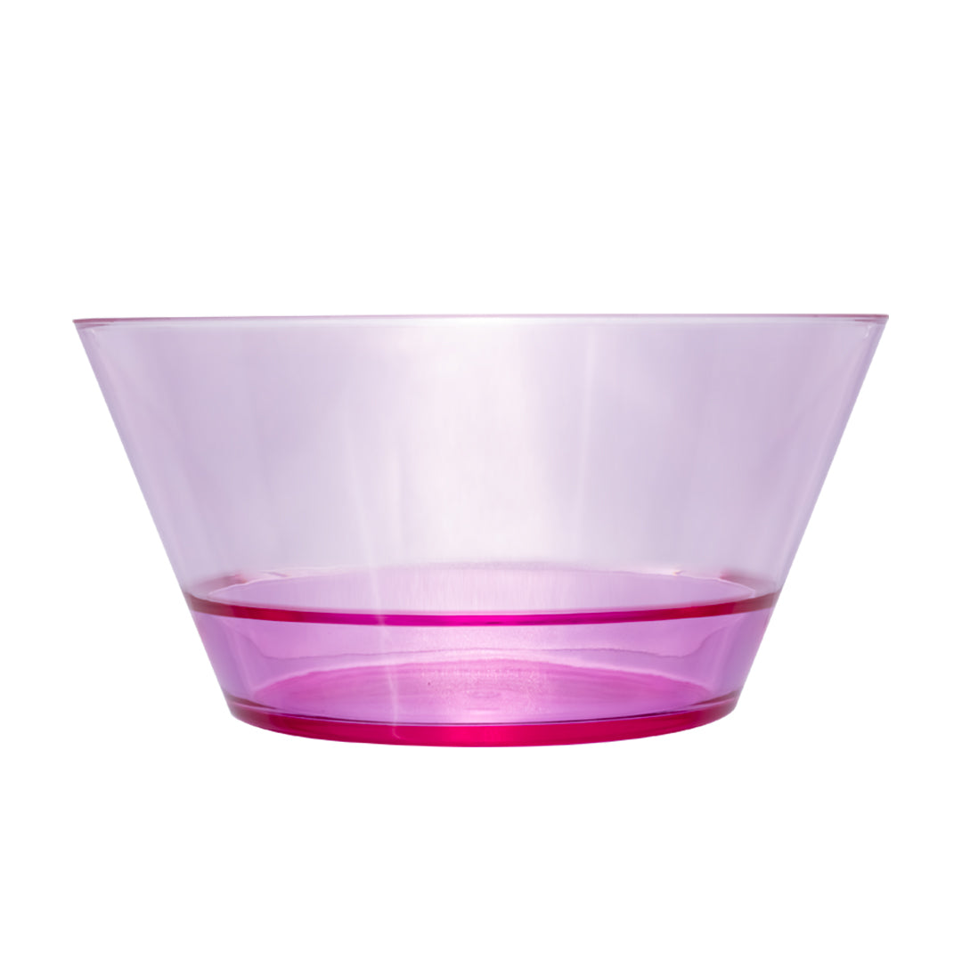 Plato Hondo Transparente Rosa - 22 cm