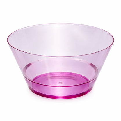 Plato Hondo Transparente Rosa - 22 cm