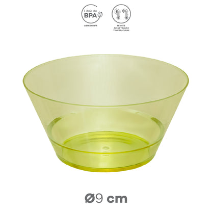 Plato Hondo Transparente Amarillo 22cm
