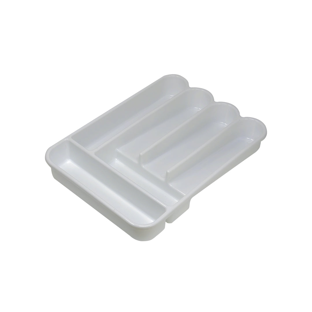 Set de Escurridor y Portacubiertos de Plástico Resistente - Color Blanco