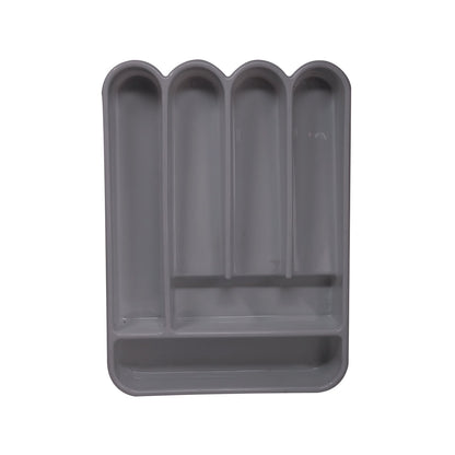 Organizador de Cubiertos de Plástico Gris