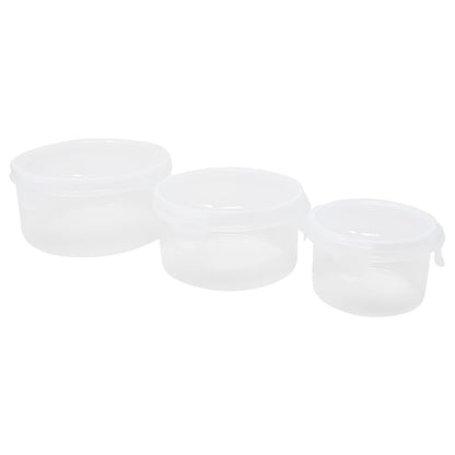 Juego de 3 Recipientes Circulares de Plástico Herméticos