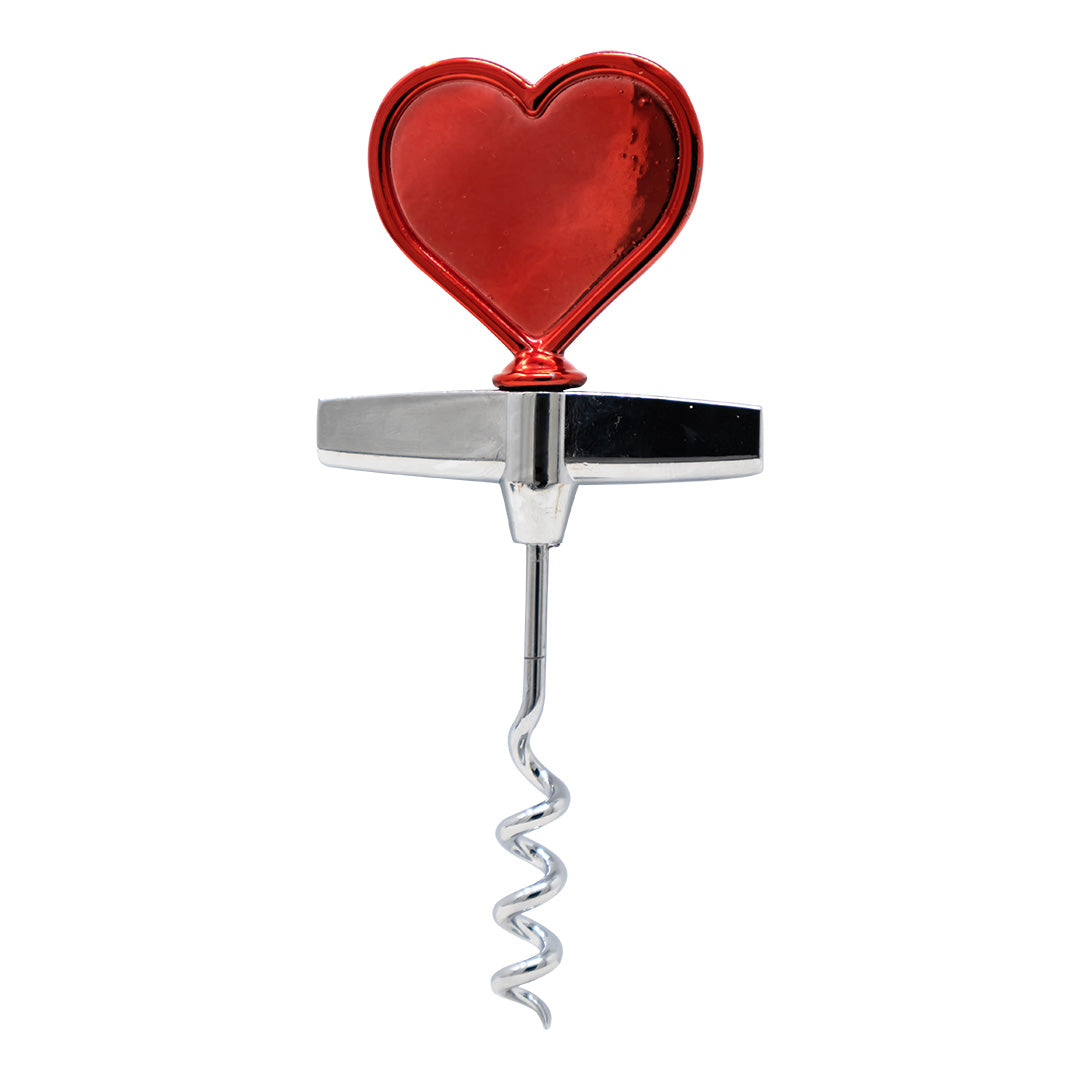 Sacacorchos Corazón Rojo