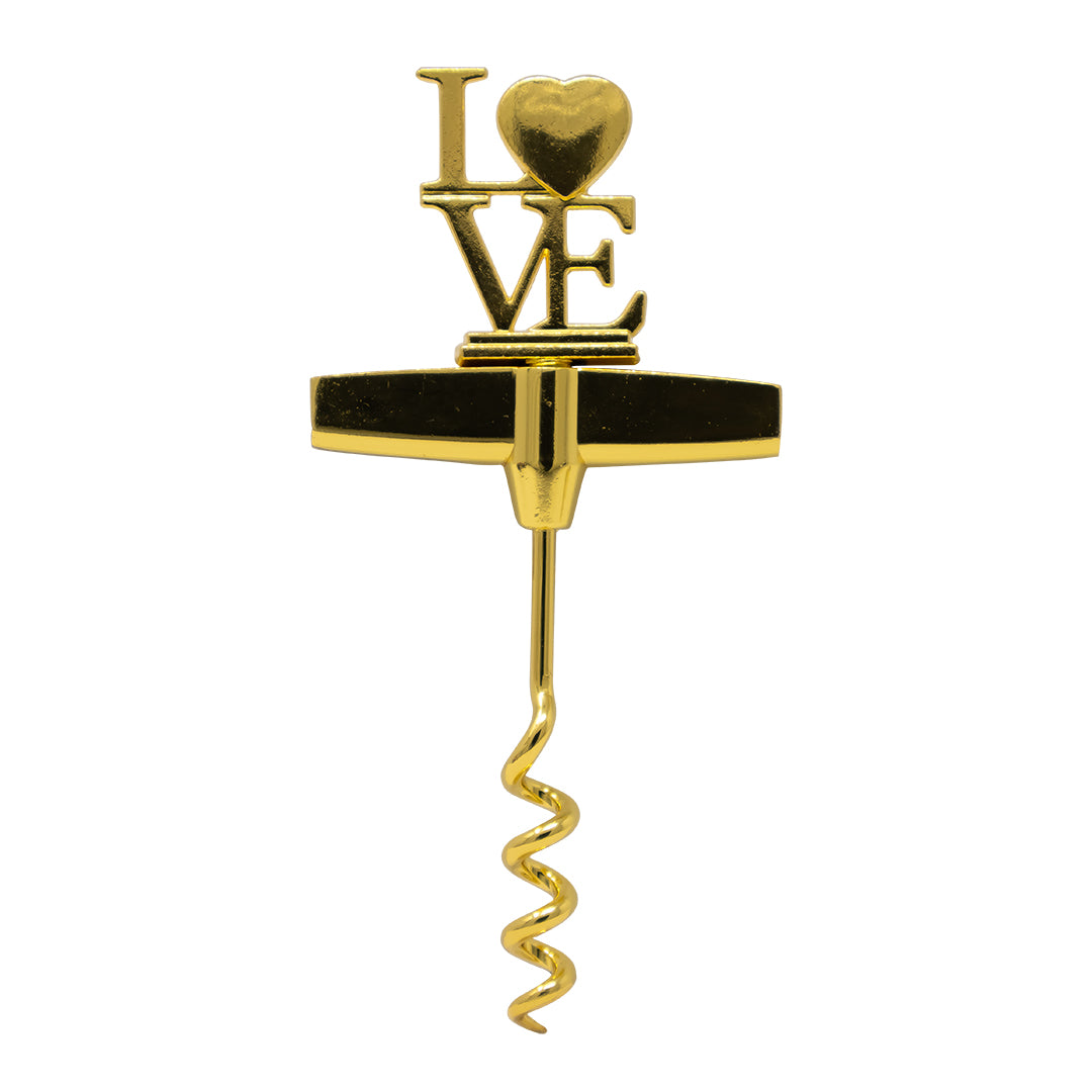 Sacacorchos Corazón Dorado
