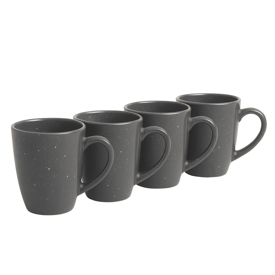 Set de 4 Tazas de Cerámica Gris - 400 ml