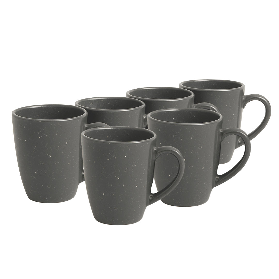 Set de 6 Tazas de Cerámica Gris - 400 ml