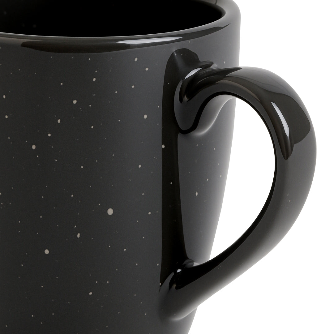 Set de 6 Tazas de Cerámica Negra - 400 ml