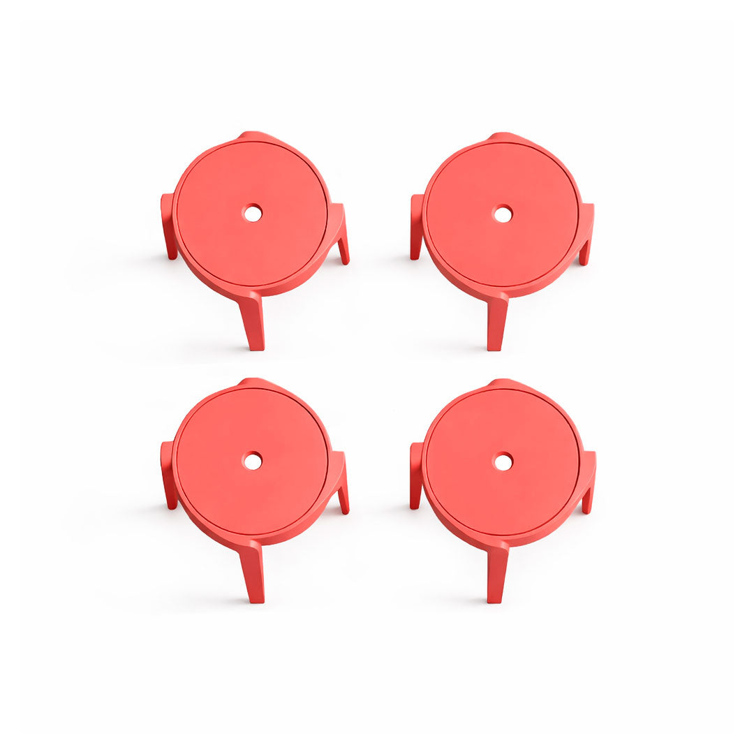Set de 4 Bancos de Plástico Apilables – Color Rojo