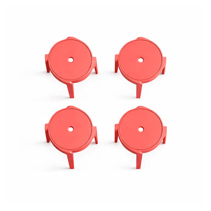 Set de 4 Bancos de Plástico Apilables – Color Rojo