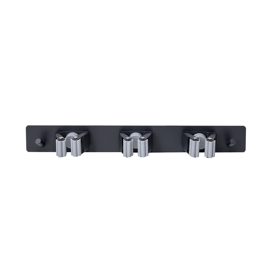 Organizador metálico de pared para herramientas de limpieza