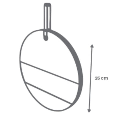 Tabla de Picar Redonda de Mármol y Madera "Ideen" - 25 cm