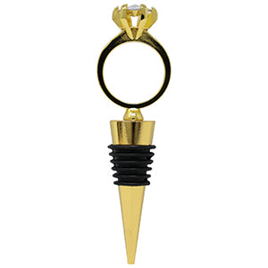 Tapón de Vino Anillo de Diamante Dorado