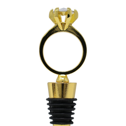 Tapón de Vino Anillo de Diamante Dorado