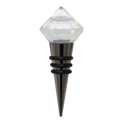 Tapón de Vino Diamante - Acabado Níquel Negro