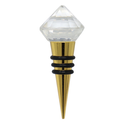 Tapón de Vino Diamante - Acabado Níquel Dorado