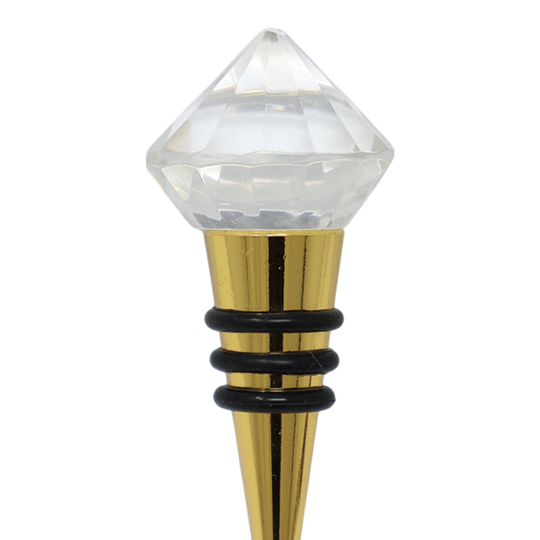 Tapón de Vino Diamante - Acabado Níquel Dorado