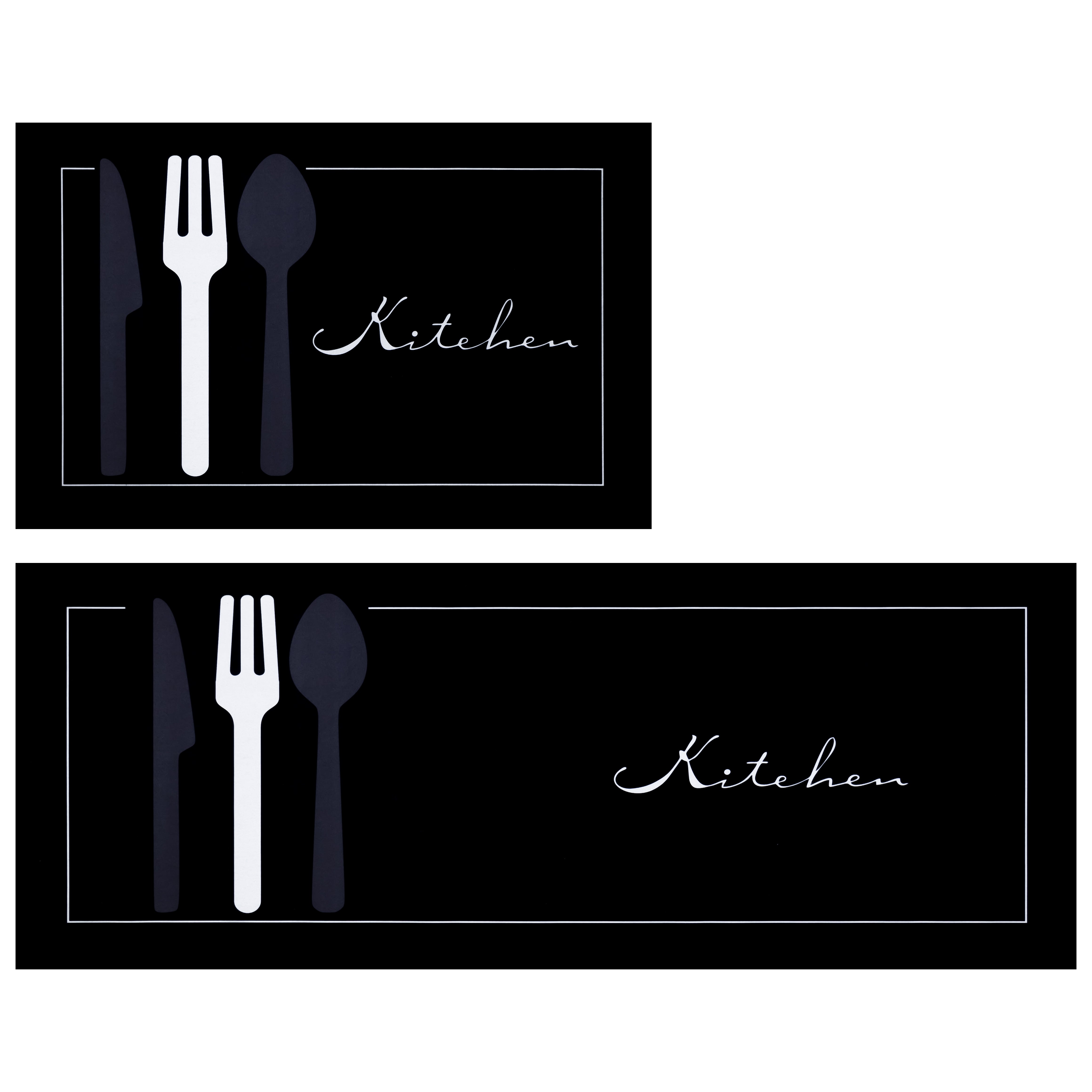 Tapete de Cocina Absorbente Antideslizante - Negro