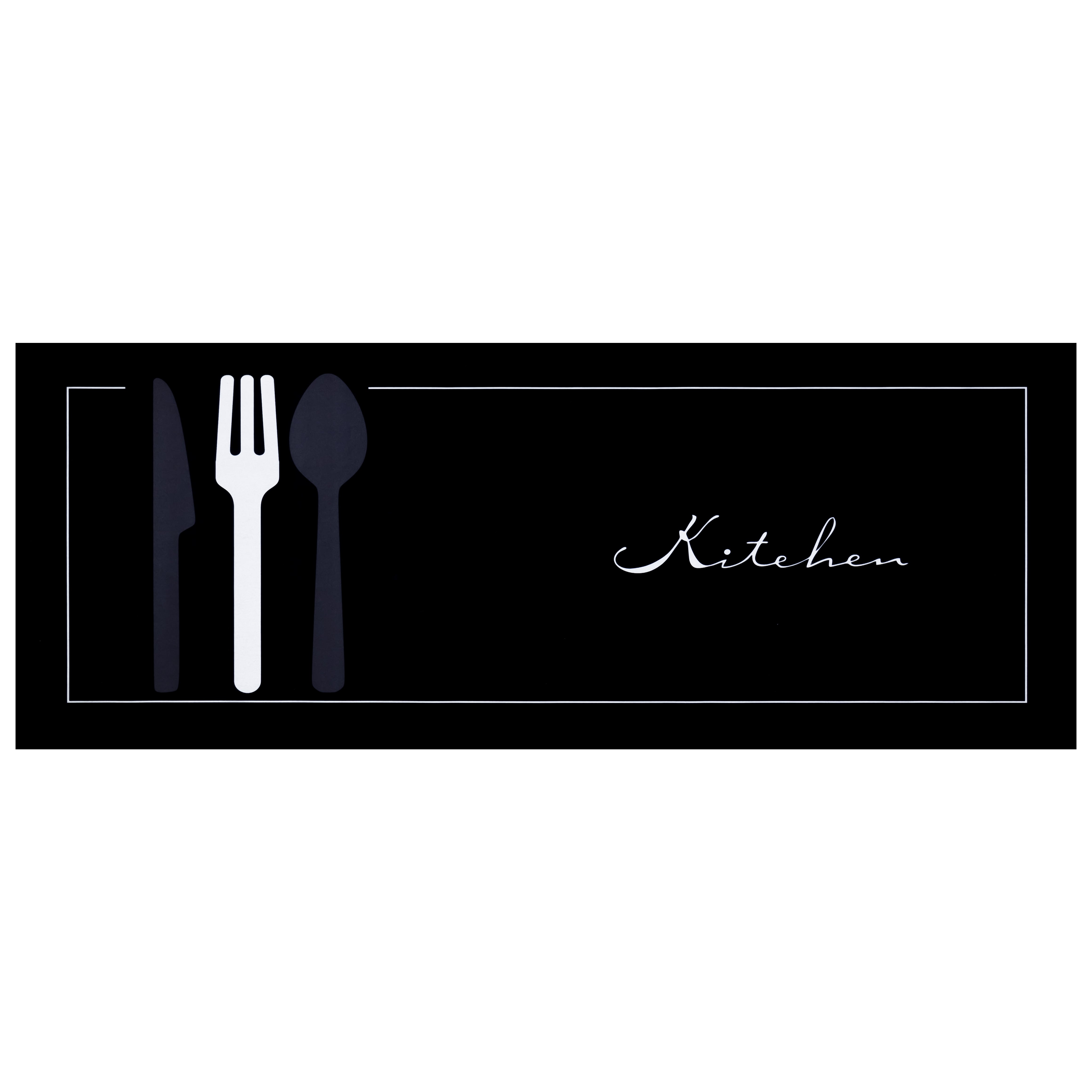 Tapete de Cocina Absorbente Antideslizante - Negro