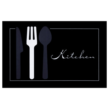 Tapete de Cocina Absorbente Antideslizante - Negro