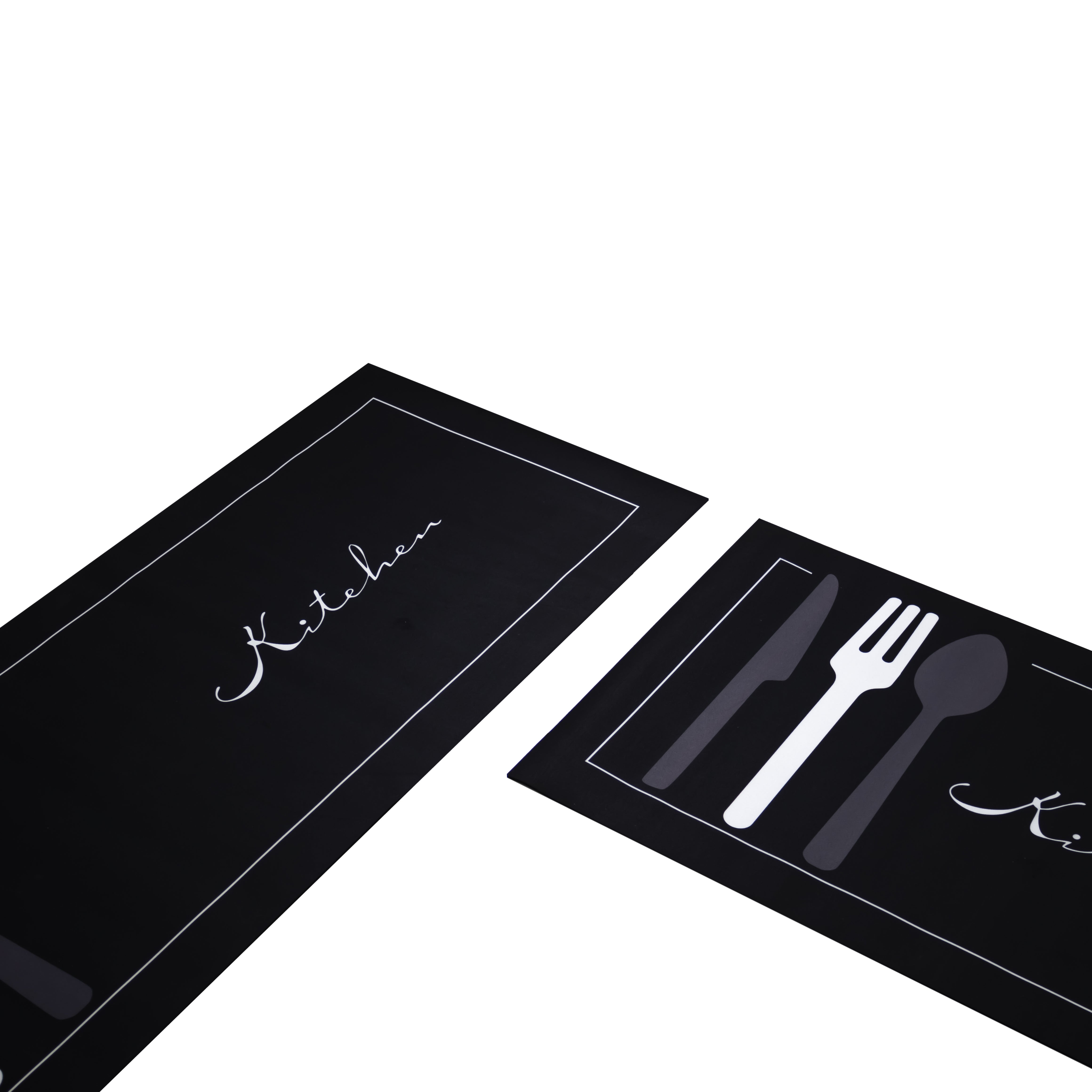 Tapete de Cocina Absorbente Antideslizante - Negro