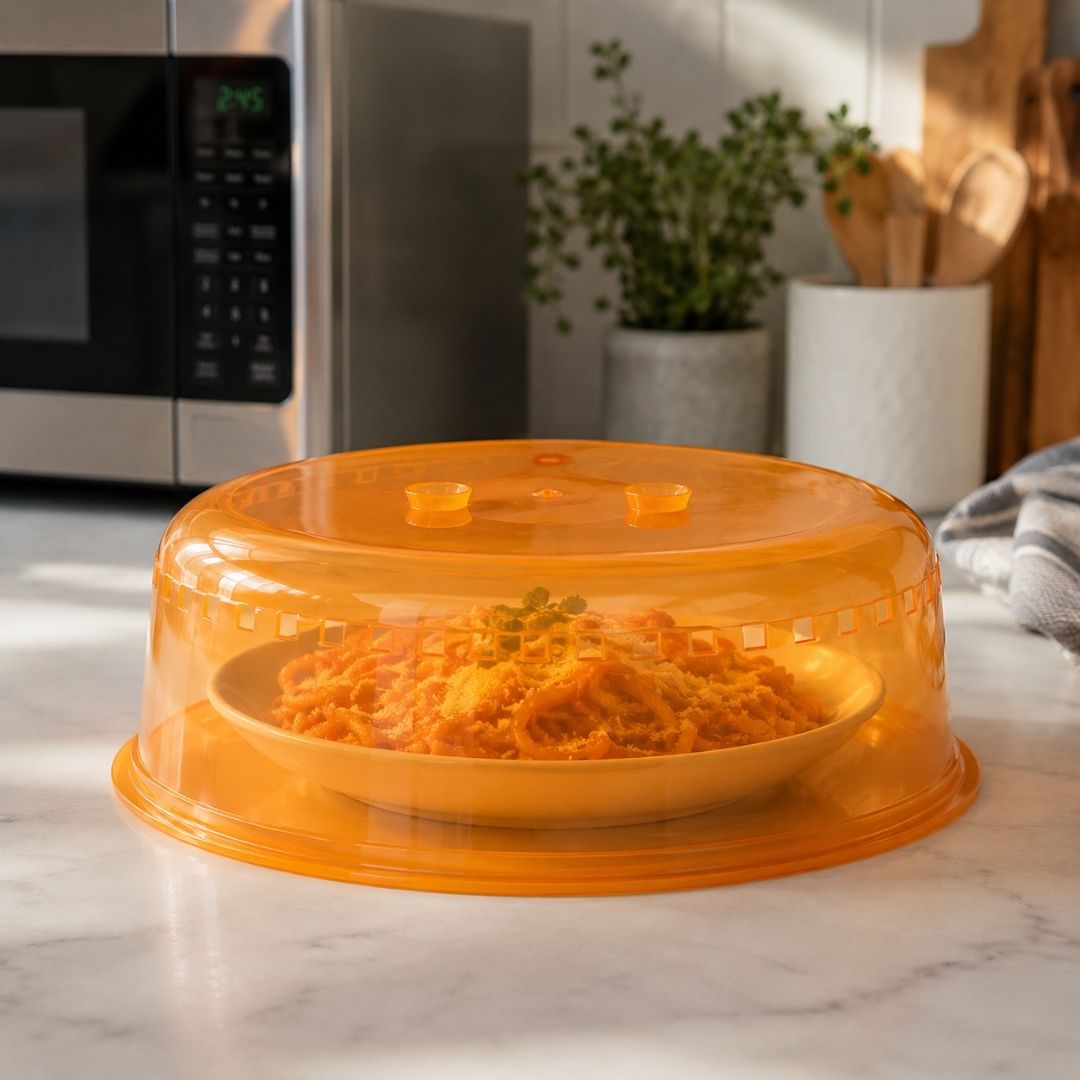 Tapa para Microondas Transparente Naranja