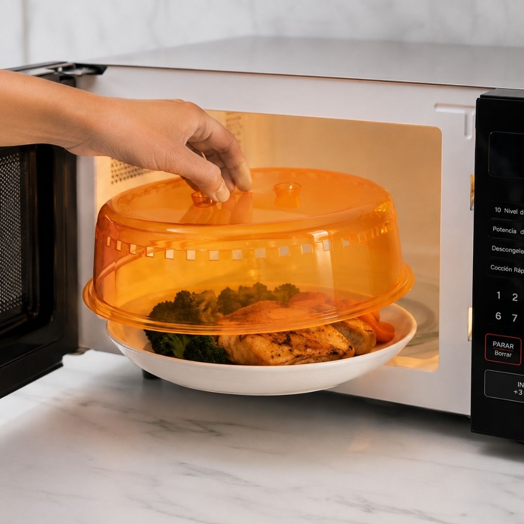 Tapa para Microondas Transparente Naranja