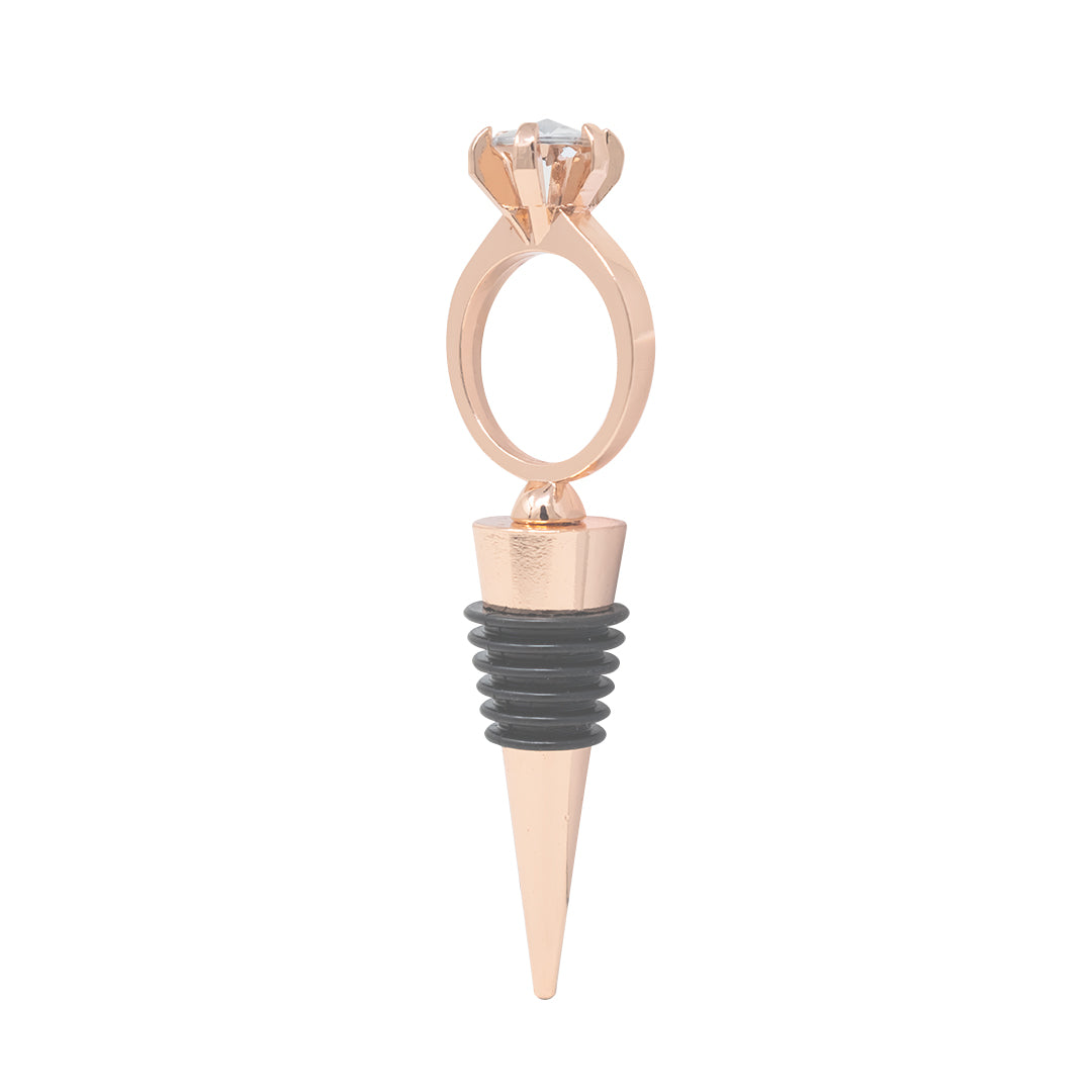 Tapón de Vino Anillo de Diamante Rosa