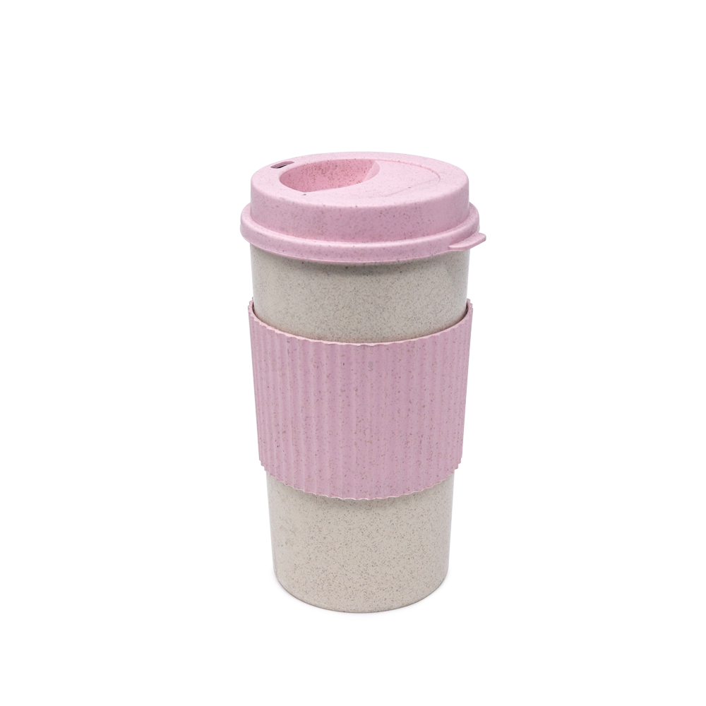 Vaso Ecofriendly para Café Rosa - 450 ml