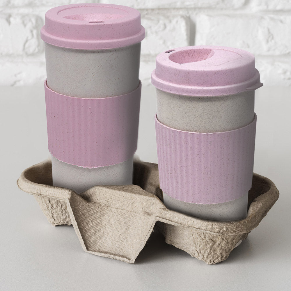 Vaso Ecofriendly para Café Rosa - 450 ml