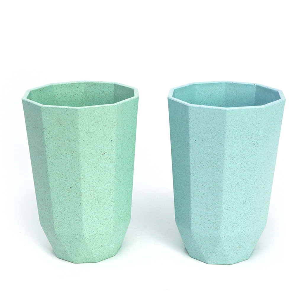 Set de 2 Vasos Ecofriendly - Azul/Verde