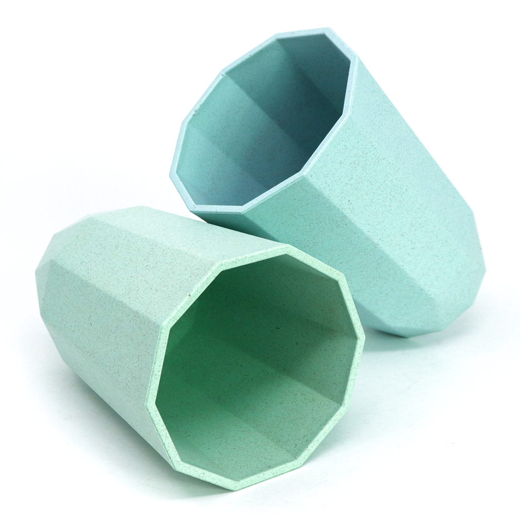 Set de 2 Vasos Ecofriendly - Azul/Verde