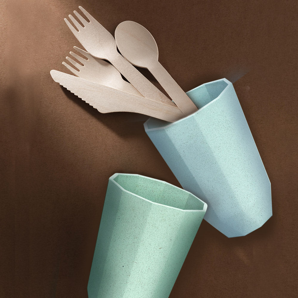 Set de 2 Vasos Ecofriendly - Azul/Verde