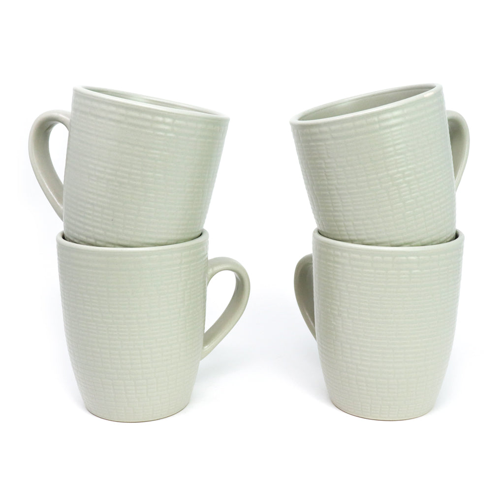Set de Tazas con Relieve Beige 350 ml - 4 piezas