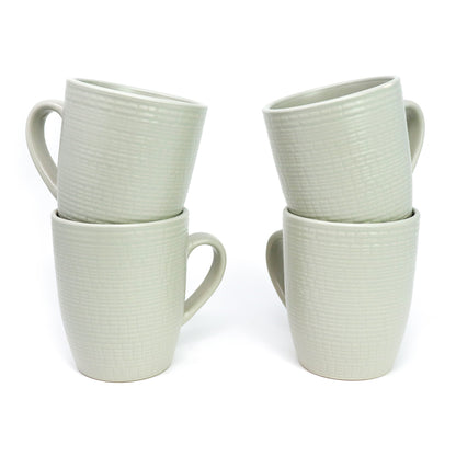 Set de Tazas con Relieve Beige 350 ml - 4 piezas