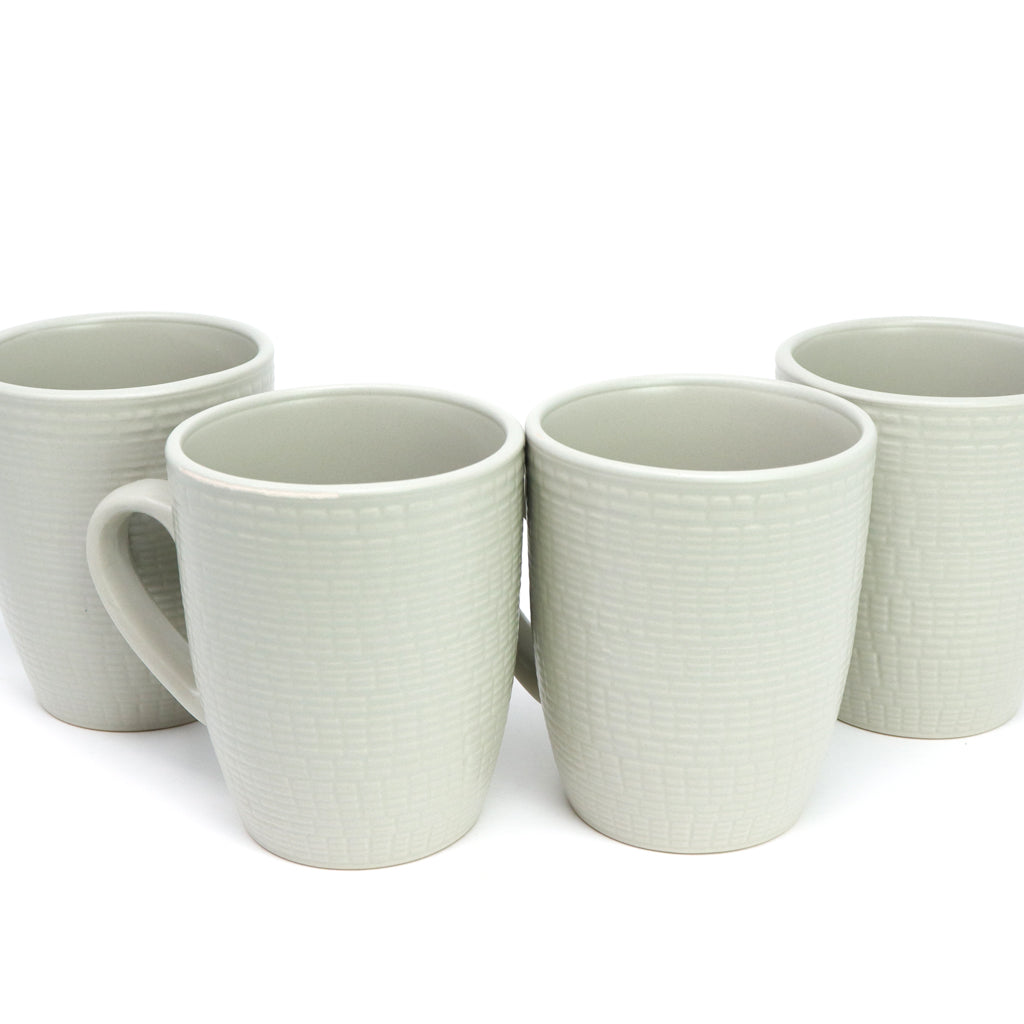 Set de Tazas con Relieve Beige 350 ml - 4 piezas