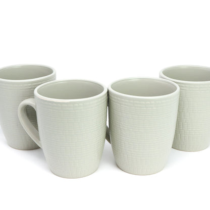 Set de Tazas con Relieve Beige 350 ml - 4 piezas