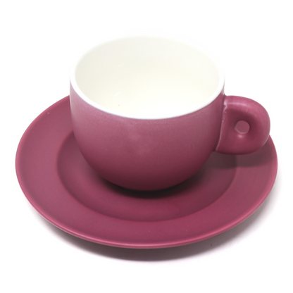 Taza con Plato Vino Interior Blanco 270 ml