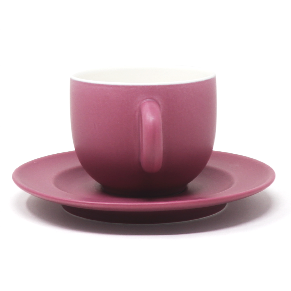 Taza con Plato Vino Interior Blanco 270 ml