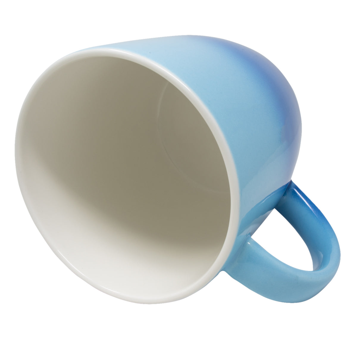 Taza Cerámica Arcoíris Azul/Turquesa - 400 ml