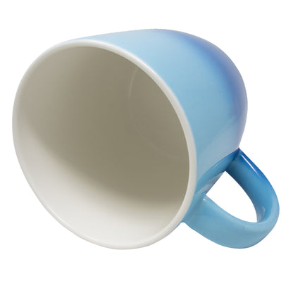 Taza Cerámica Arcoíris Azul/Turquesa - 400 ml