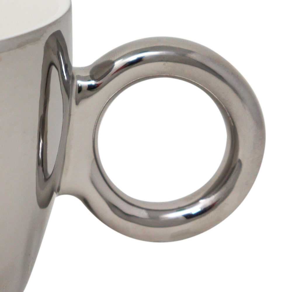 Taza Plateada con Plato - 350 ml