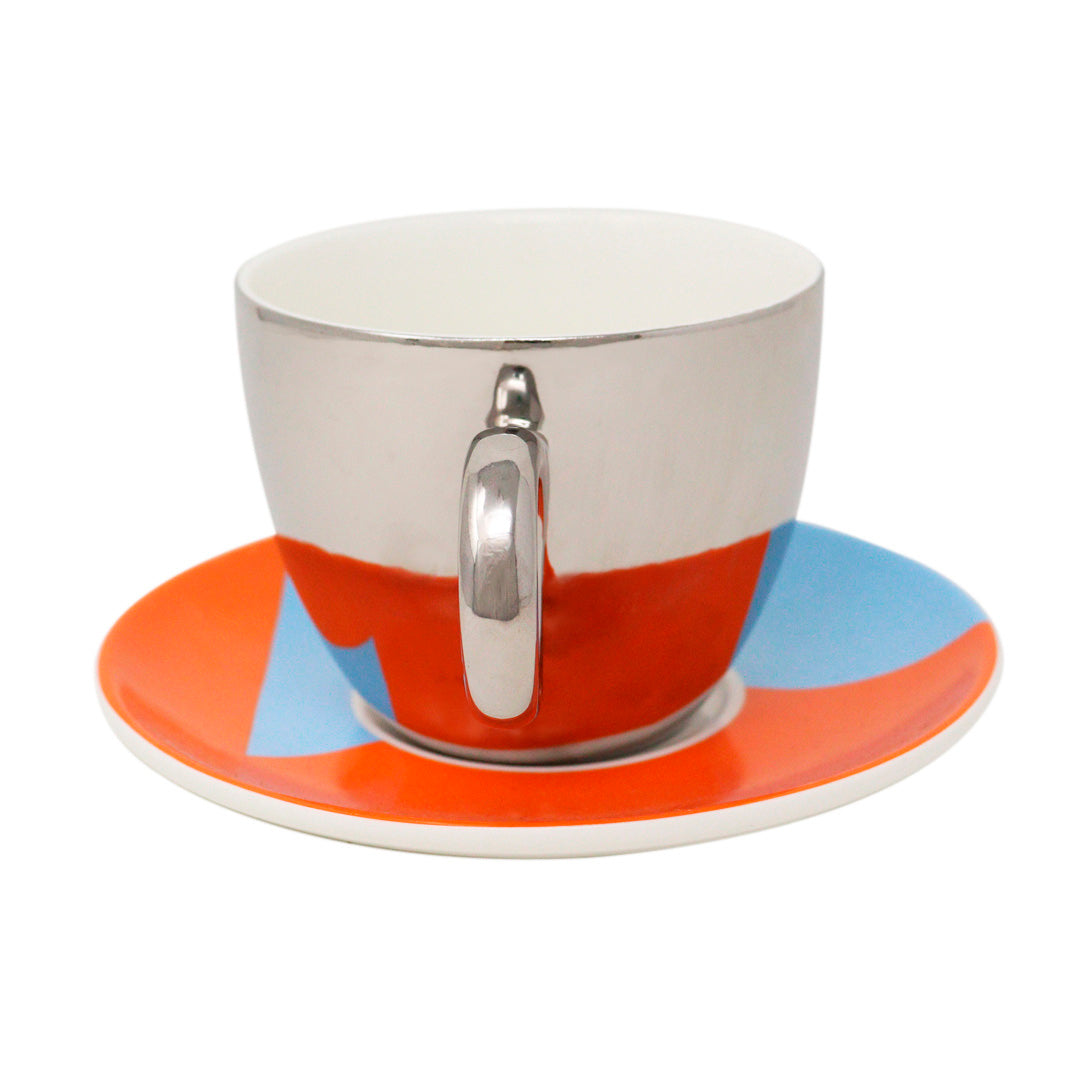 Set de 4 tazas con Plato -  Planteado 350 ml