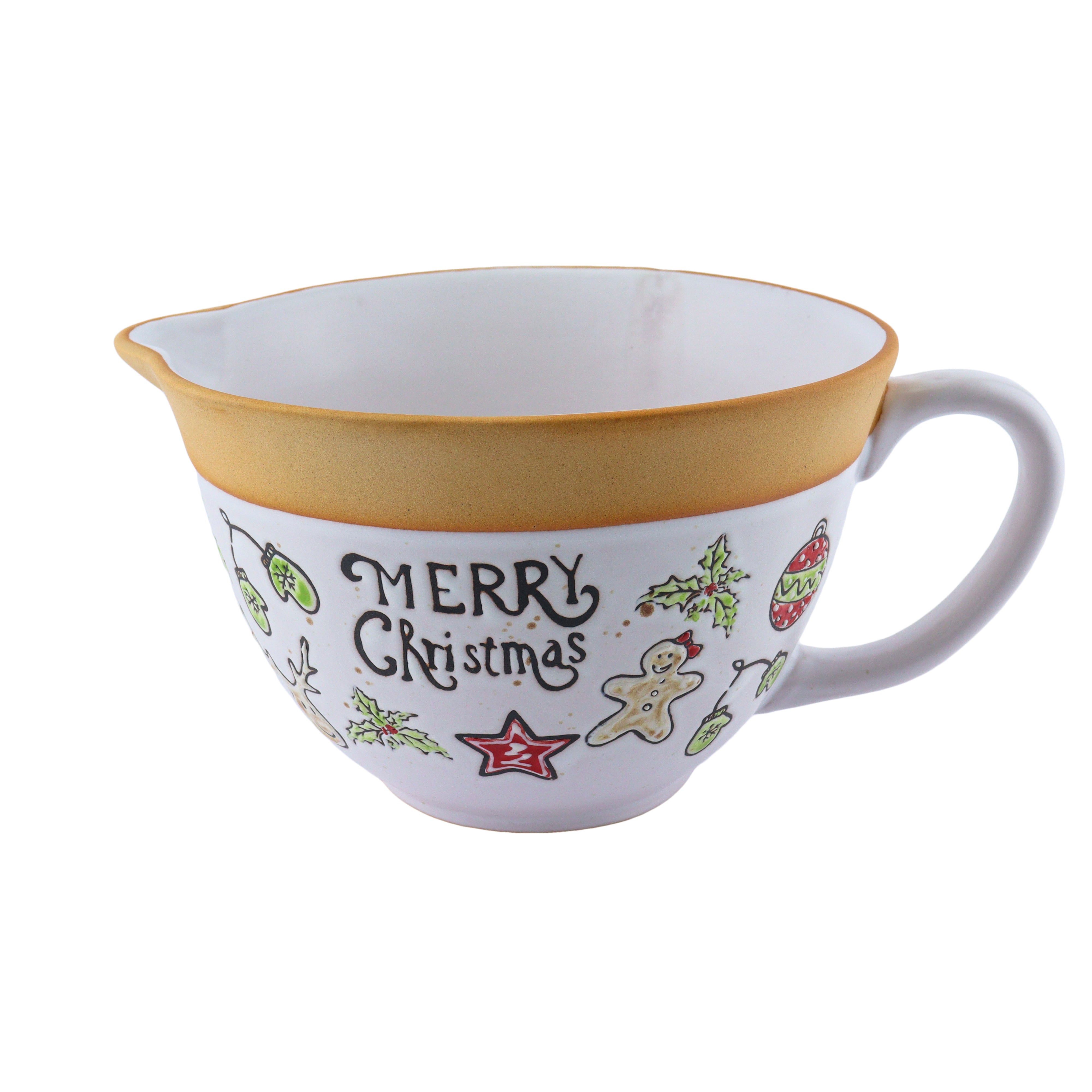 Tazón de Cerámica Navideño - Merry Christmas 1.8 L