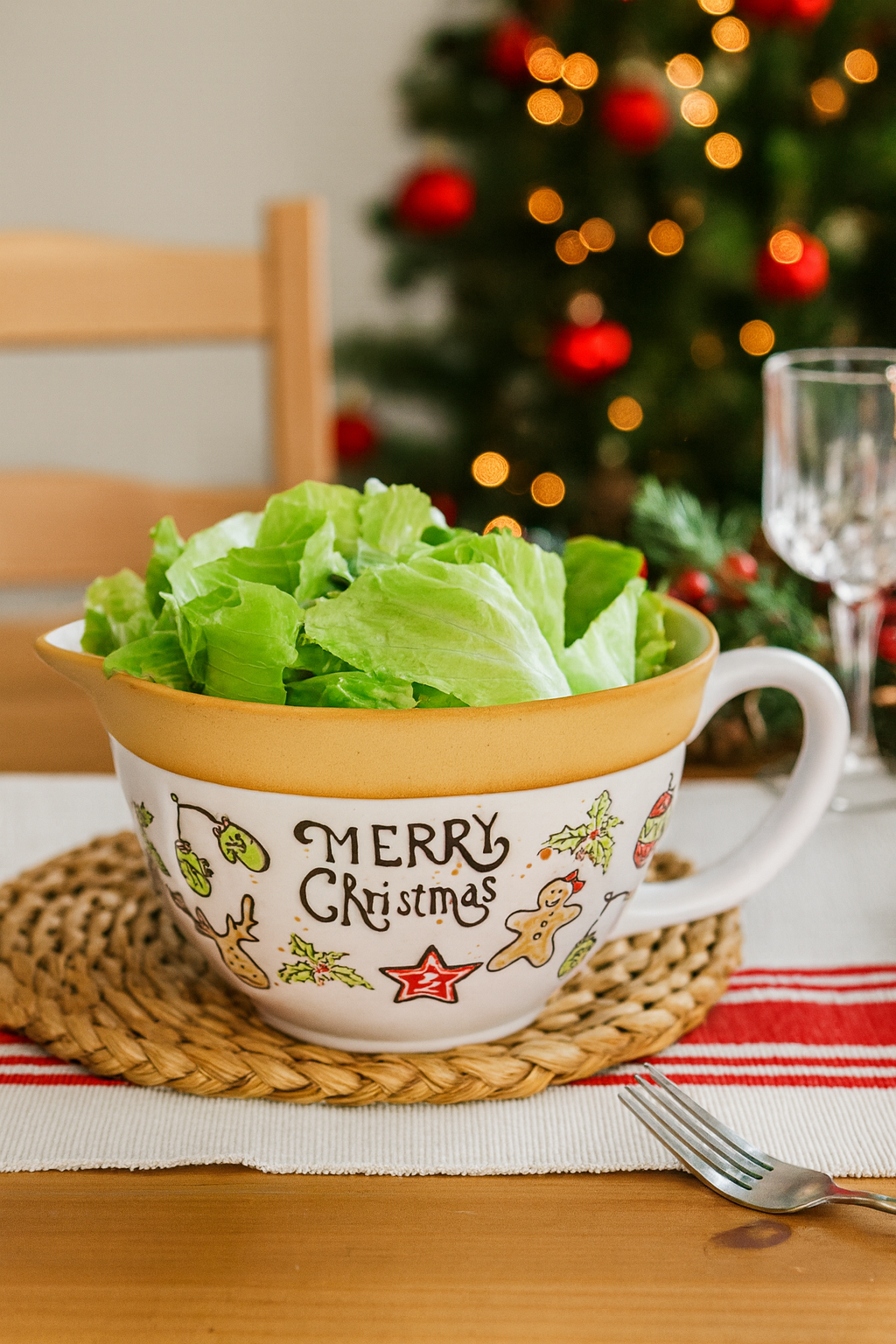 Tazón de Cerámica Navideño - Merry Christmas 1.8 L