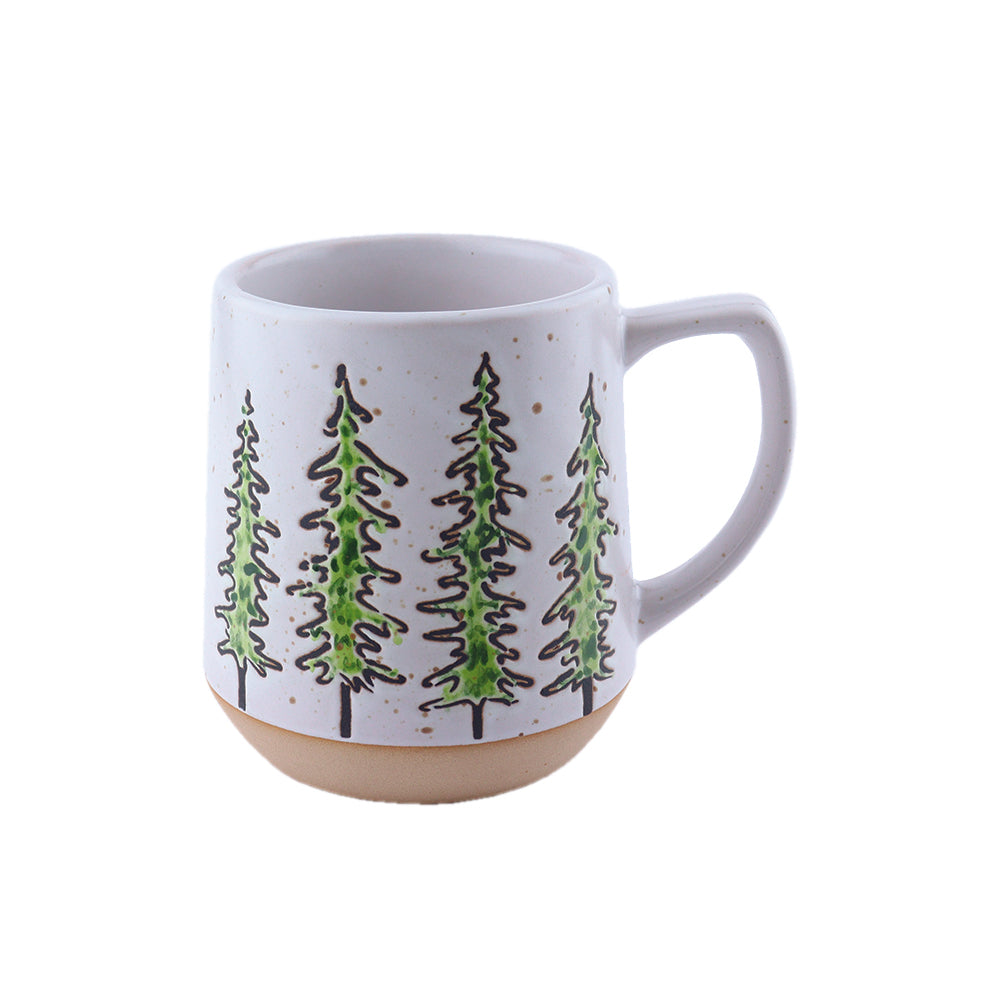 Taza Cerámica - Pinos Navidad 550 ml