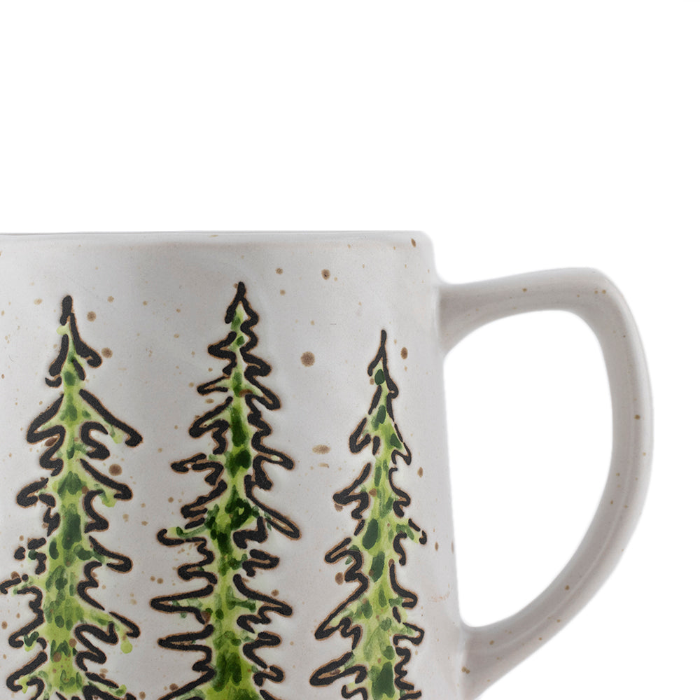 Taza Cerámica - Pinos Navidad 550 ml