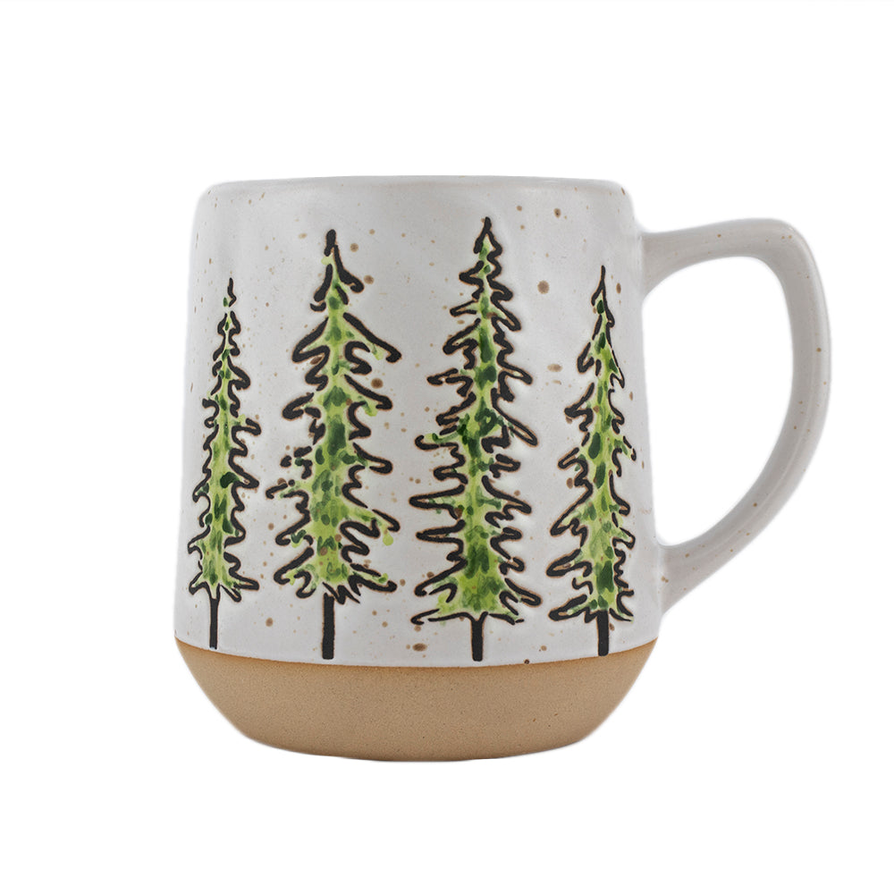 Taza Cerámica - Pinos Navidad 550 ml