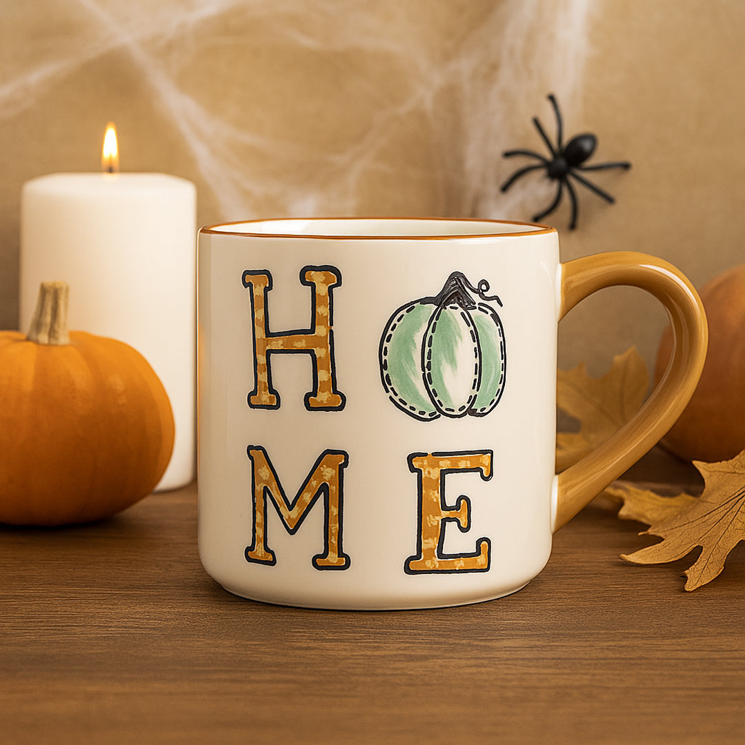 Taza Blanca De Cerámica "Home" - 600 ml